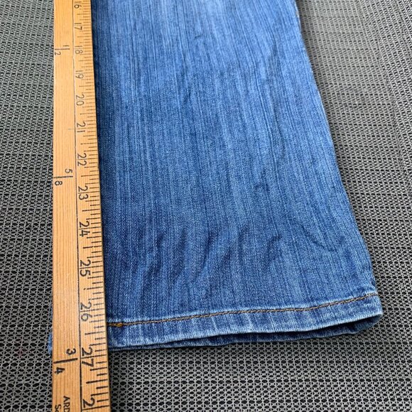 Stylus Womens Size 31/12 Blue Boyfriend Crop Jeans Light Wash Distressed Denim - Picture 7 of 12